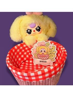 Baby Three Storage Basket Plush Ginger Puppy